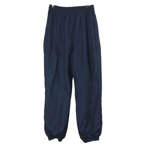 Columbia Navy Blue Nylon Polyester Powder Shell Ski Pants Athletic Gear Womans L